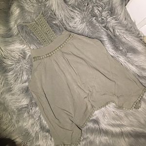 Green T-Back Tank Top